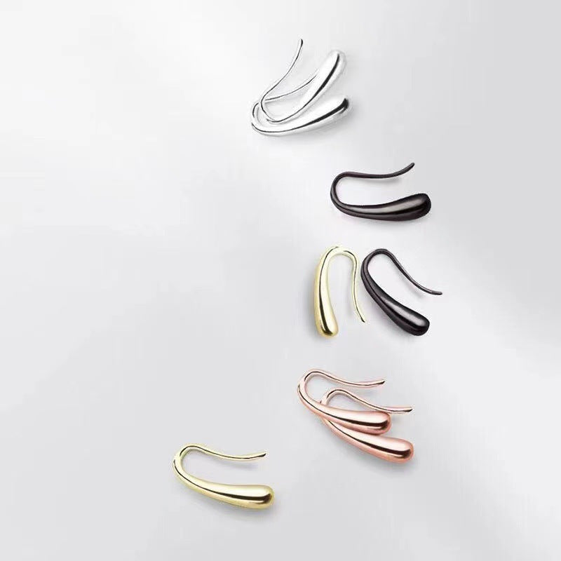 Aretes Gota de Plata S999: Diseño enhebrador - Cierre Gancho