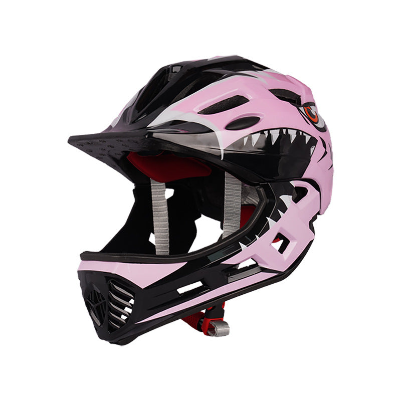 casco de ciclismo ajustable y ventilado con quijada desmontable