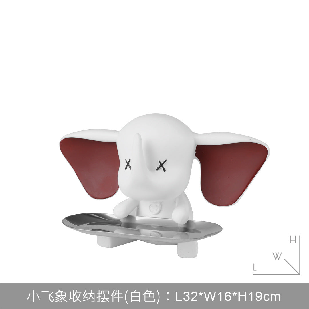 Escultura Elefante Organizador de Llaves Dumbo para Decoración Moderna