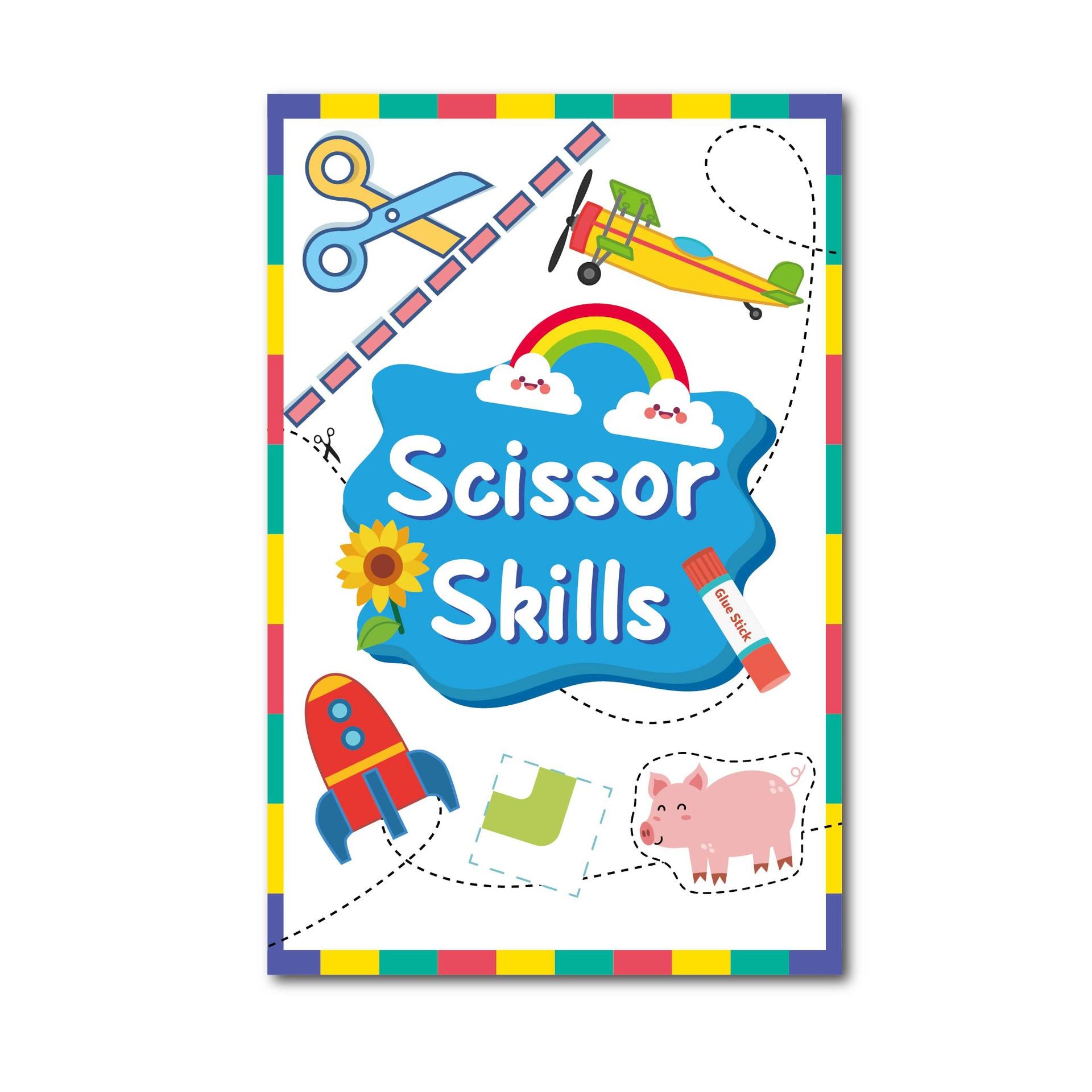 libro educativo infantil de manualidades para recortar y pegar