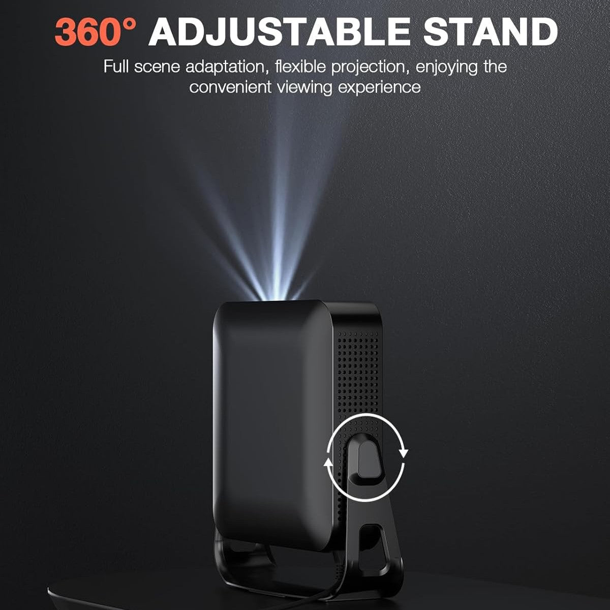 YJMORE R6 Mini Projector Ultra HD 1080P - Slim & Portable Automatic Focus for Home