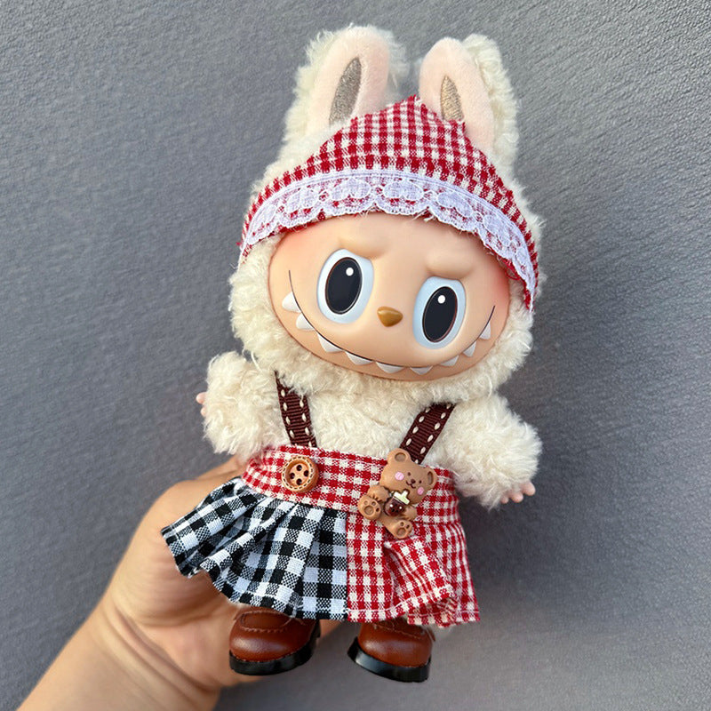 Bonitos conjuntos de Ropa y zapatos para muñecas:Accesorios para labubu de 17cm (Muñeca no incluida)