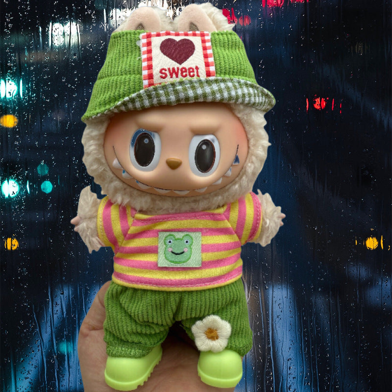 Bonitos conjuntos de Ropa y zapatos para muñecas:Accesorios para labubu de 17cm (Muñeca no incluida)