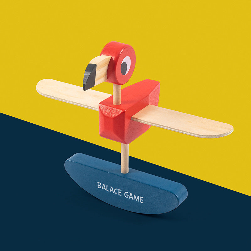 Juego de Equilibrio de flamingo : Bloques Apilables de Madera para Niños
