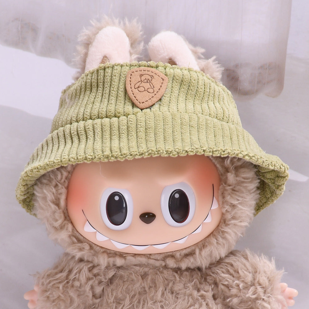 Colección Pana y Gorro Vaquero Labubu: Compatible con Labubu, Set de Ropa y Accesorios para Muñecas de 17cm, Complementos para Labubu (Muñeca no incluida)