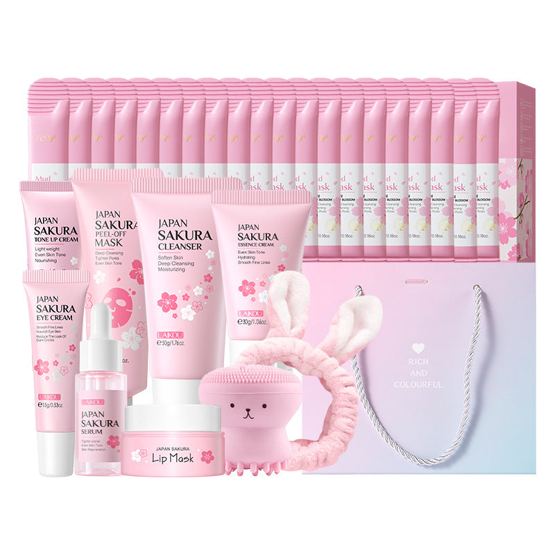 Conjunto de Cuidado Facial LAIKOU Sakura: Hidratación Profunda y Efecto Revitalizante