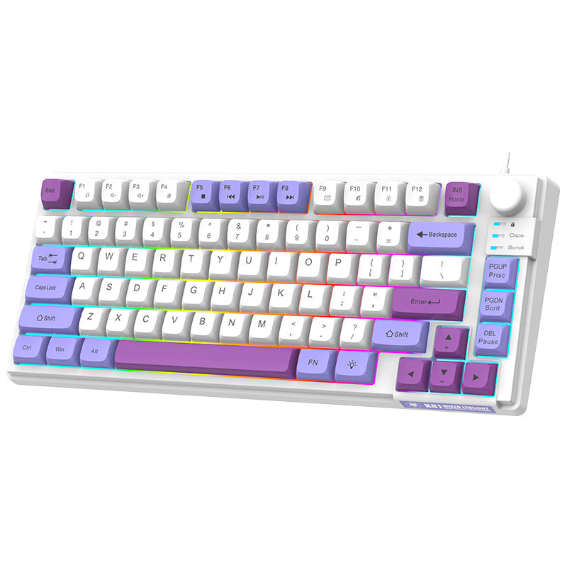 Teclado Gaming K81 con Iluminación: MDA Caps en Tres Colores, Compatible con PC y Laptop