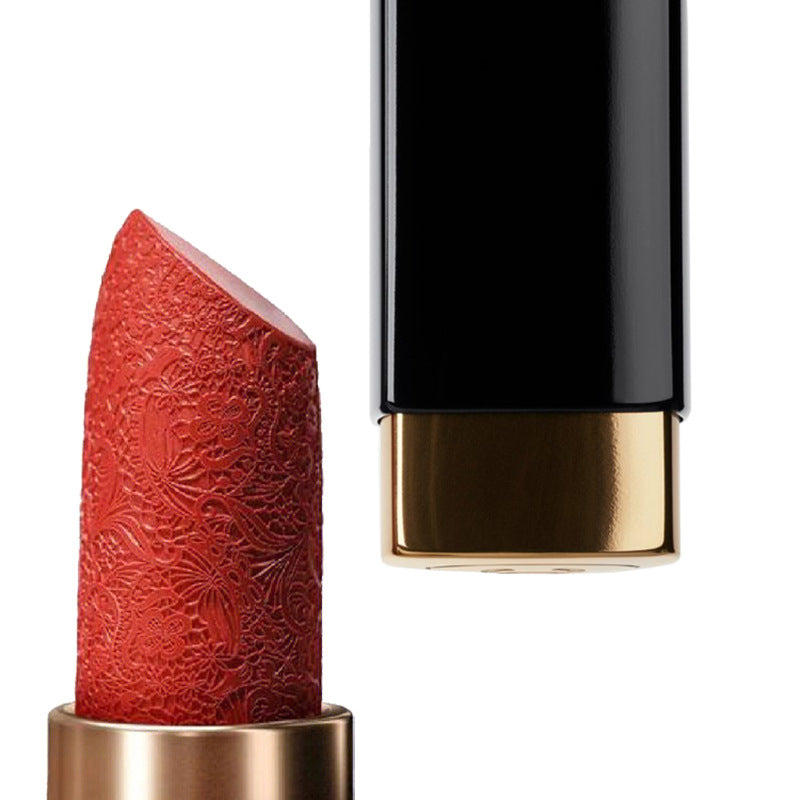 Labial Mate de Terciopelo con Relieve: Tono Rojo Vintage, Nude y Burdeos, Larga Duración, Resistente y Favorecedor