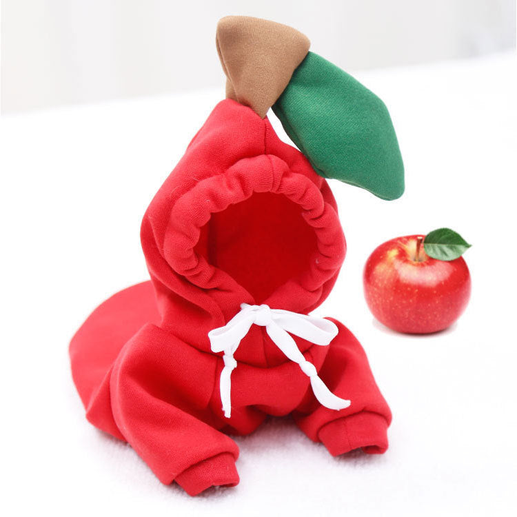 Sudadera con Capucha para Perros Pequeños y Medianos – Diseño de Frutas para Otoño e Invierno