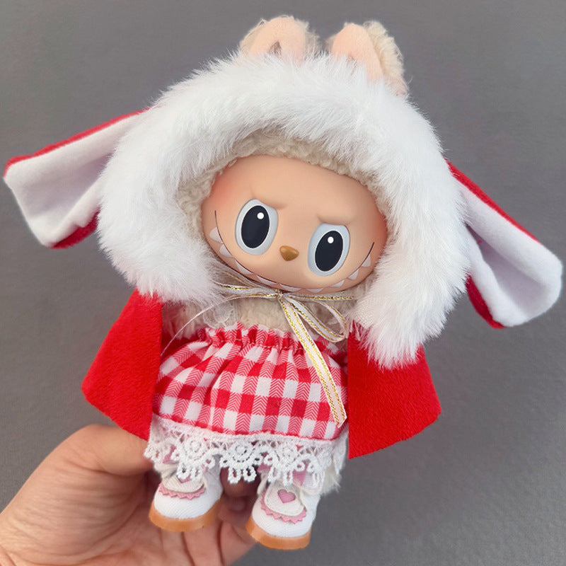 Bonitos conjuntos de Ropa y zapatos para muñecas:Accesorios para labubu de 17cm (Muñeca no incluida)