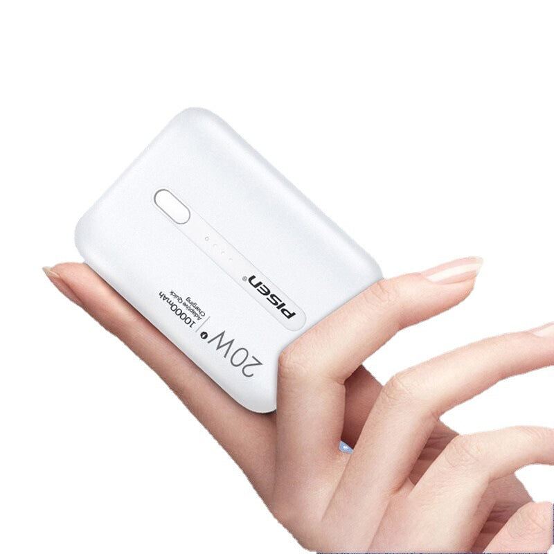 Power Bank Pisen 10000mAh: Carga Rápida de 20W, Portátil y Ultra Delgado, Compatible con iPhone y Android