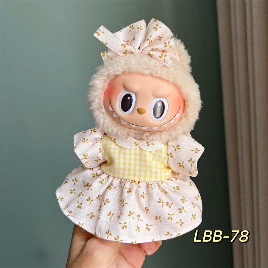 Ropa para Labubu de 17cm – Estilo Urban, Kawaii, Retro, Cosplay, preppy coreano y Más (Muñeca no incluida)