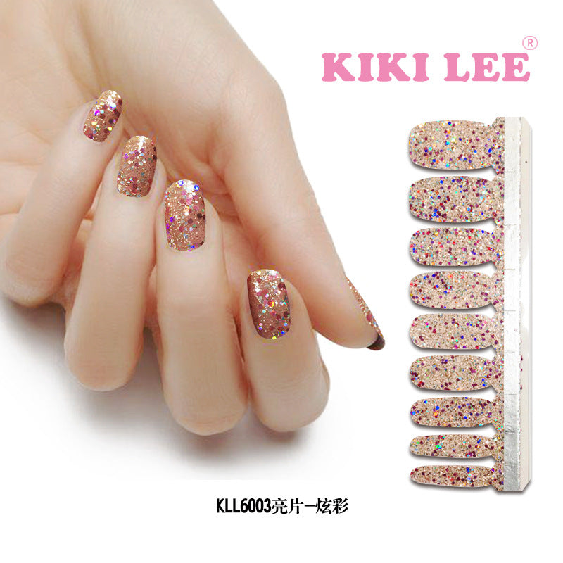 KIKILEE Stickers para Uñas: Pegatinas Completas con Efecto Esmalte y Brillo, Fáciles de Aplicar