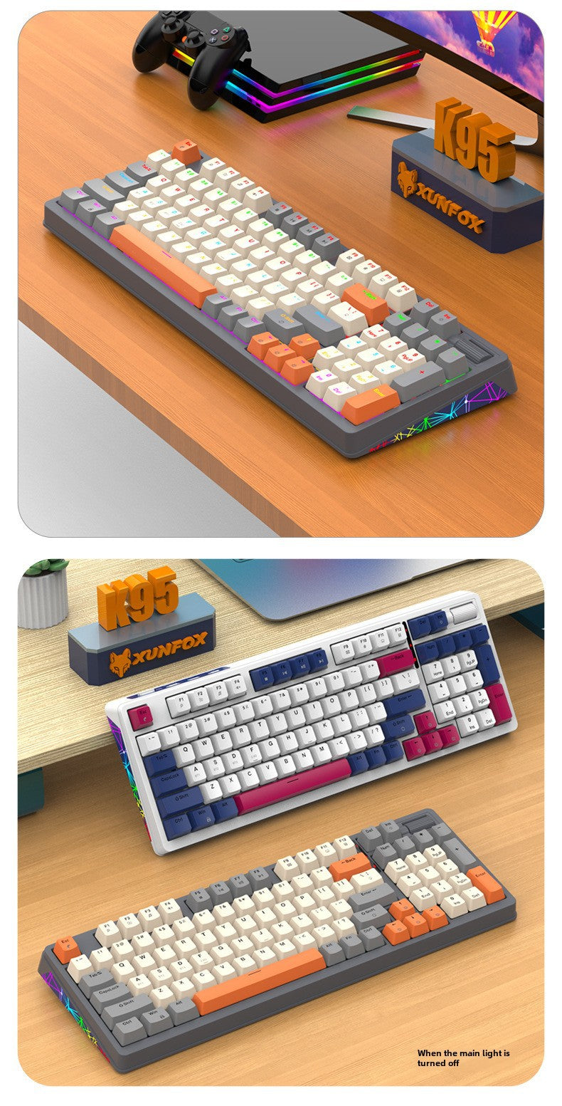 Teclado Mecánico Inalámbrico K95: 2.4G, Bluetooth, Tres Modos, Hot-Swap, Estructura Gasket para Juegos