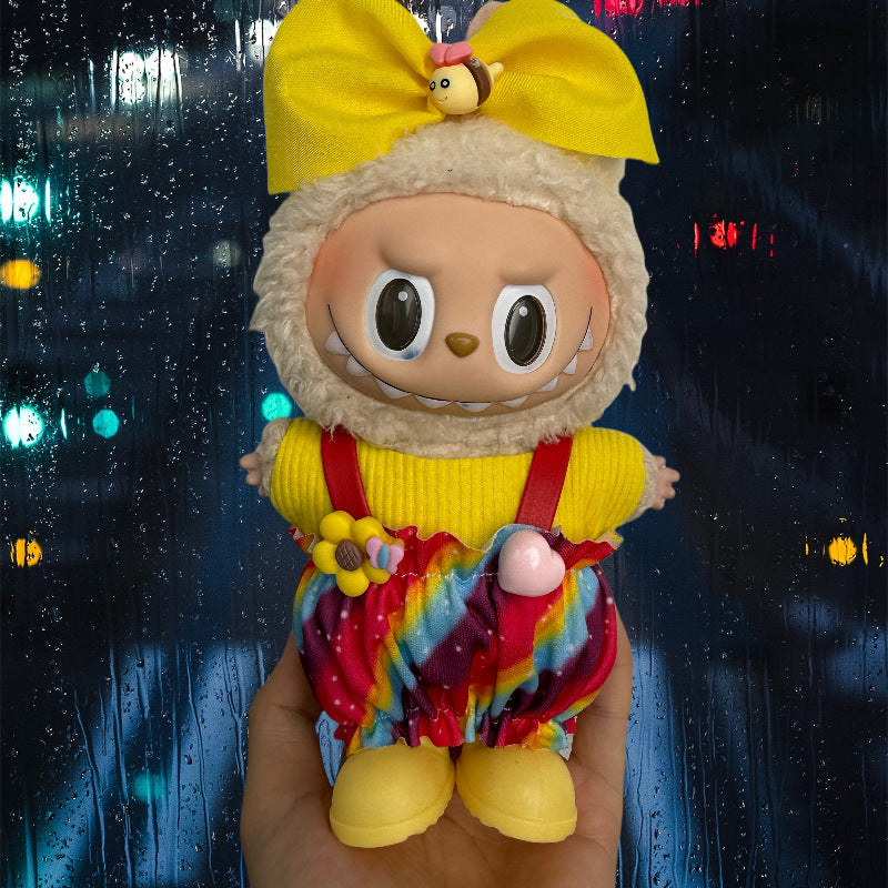 Bonitos conjuntos de Ropa y zapatos para muñecas:Accesorios para labubu de 17cm (Muñeca no incluida)