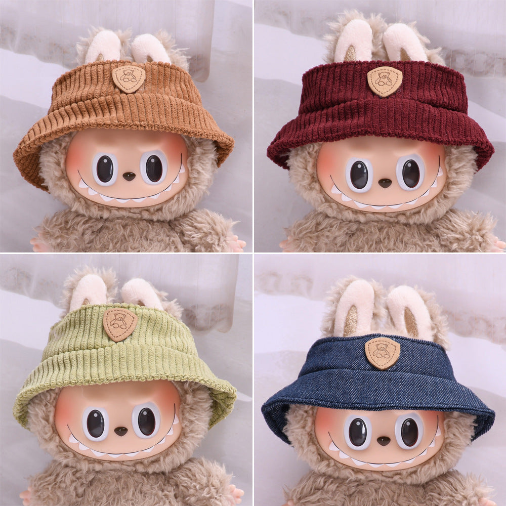 Colección Pana y Gorro Vaquero Labubu: Compatible con Labubu, Set de Ropa y Accesorios para Muñecas de 17cm, Complementos para Labubu (Muñeca no incluida)