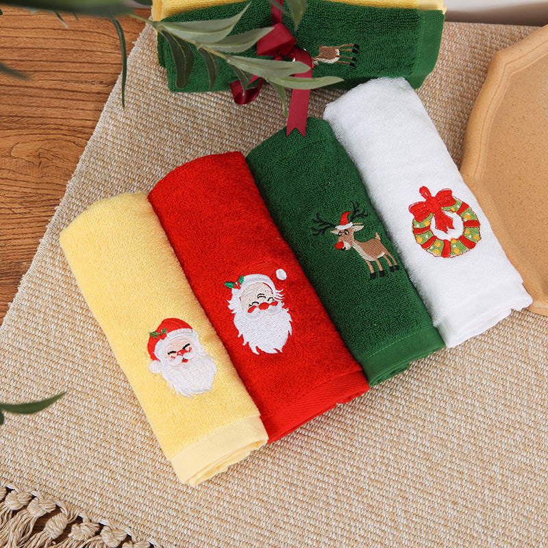 Cotton Christmas Towels: Creative Santa Gift Set for Kids