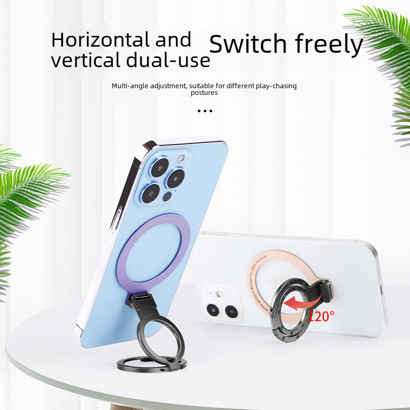 Soporte anillo metálico plegable para celular con función de mini trípode