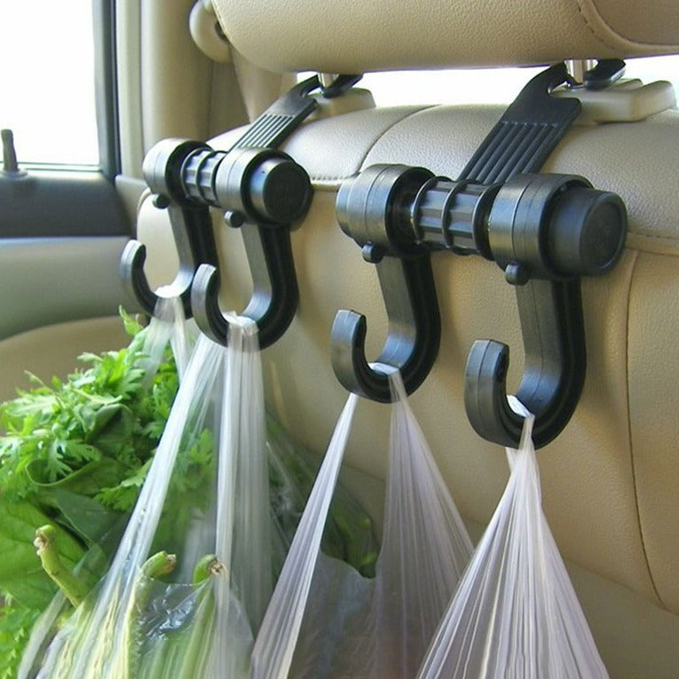 Soporte oculto para colgar bolsas en el coche