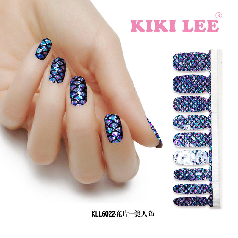 KIKILEE Stickers para Uñas: Pegatinas Completas con Efecto Esmalte y Brillo, Fáciles de Aplicar
