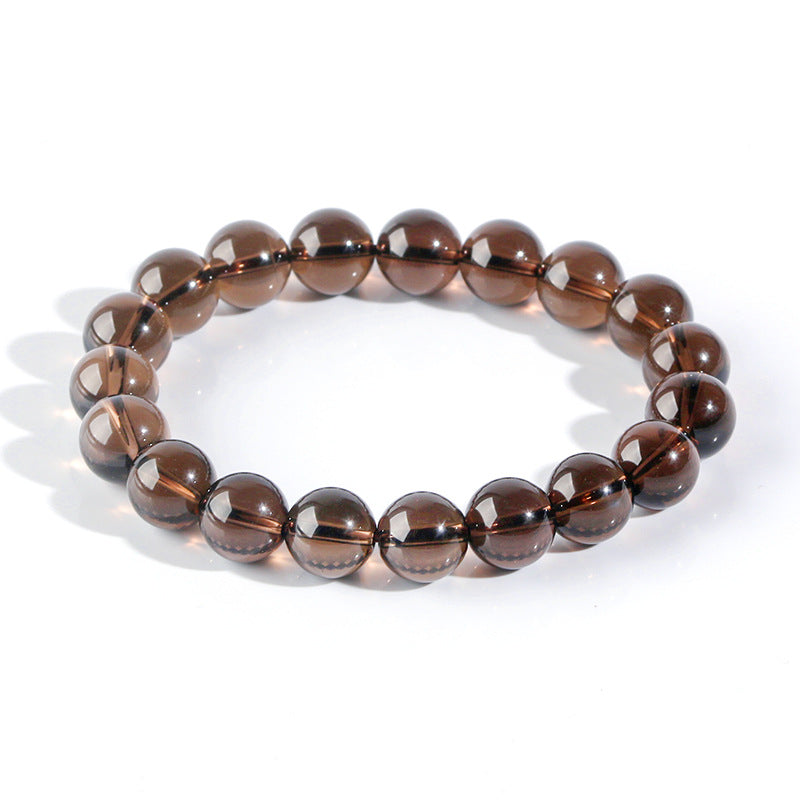 Pulsera de Cristal Natural: Joyería de Colección, Cristal de Ahumado de Brasil, Limpieza y Desmagnetización