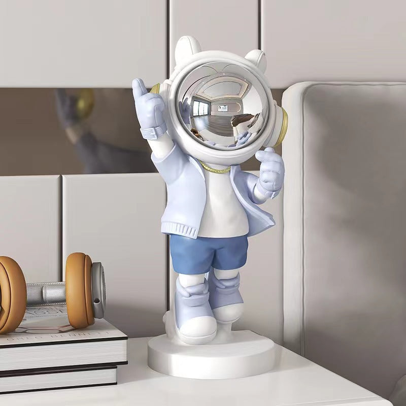 Figura de Astronauta Escuchando Música para Decoración