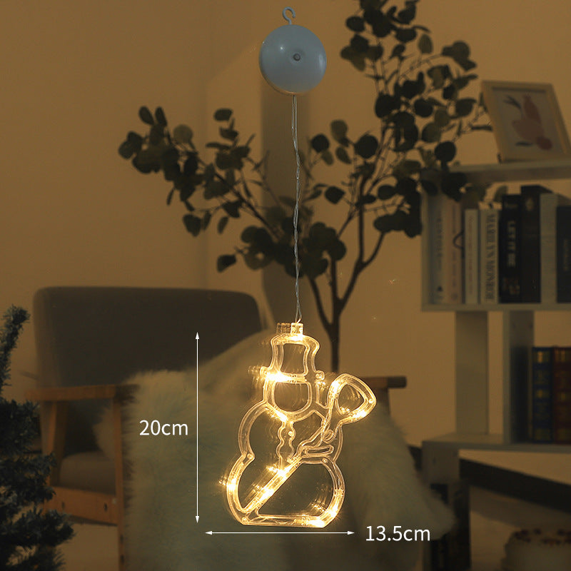 Luces Navideñas con Ventosa para Ventanas: Diseños de Ciervo, Estrellas y Más Figuras
