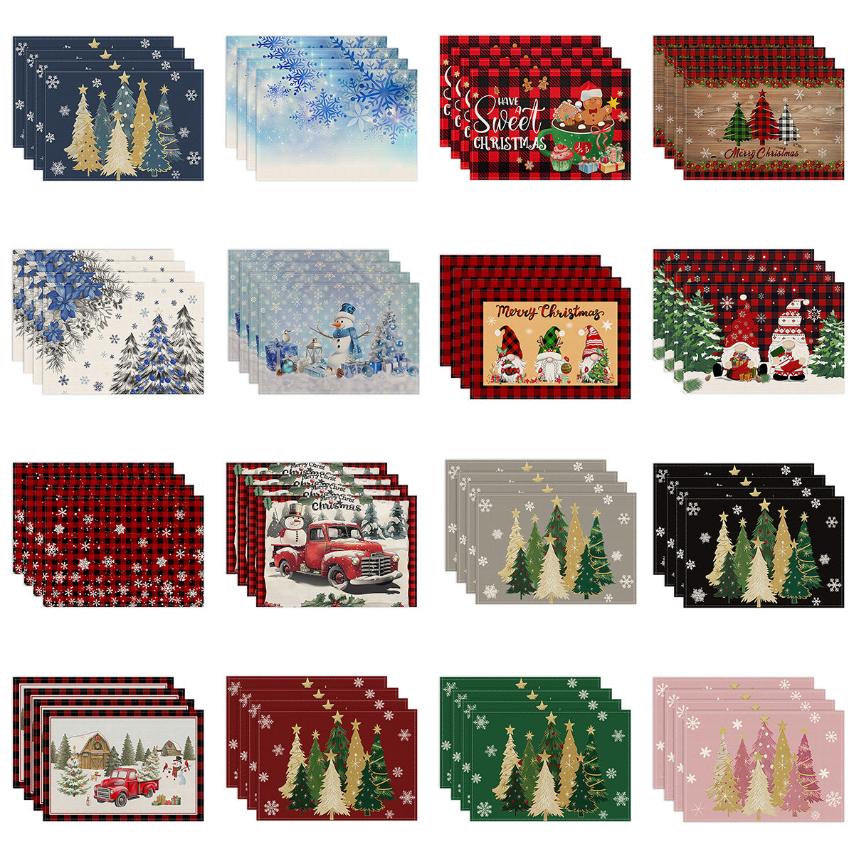 Christmas Table Mat: Holiday Dinnerware & Party Decoration