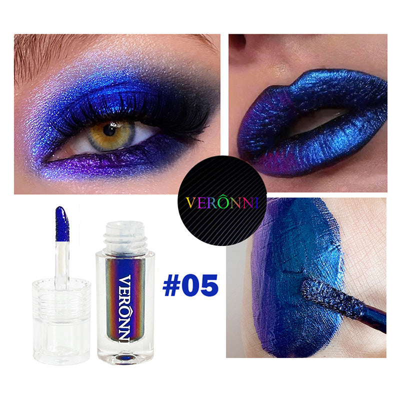 VERONNI Sombra de Ojos Líquida Camaleón: Sombra Metálica Brillante con Efecto Perlado y Destellos