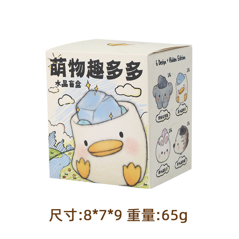 Luz Nocturna Aromatizante con Cuarzos y Figura de Animalito – Caja Sorpresa