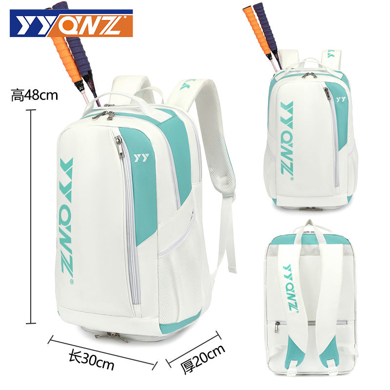 Mochila de Bádminton Unisex – Bolsa de Hombro para 3 Raquetas con Compartimentos Funcionales