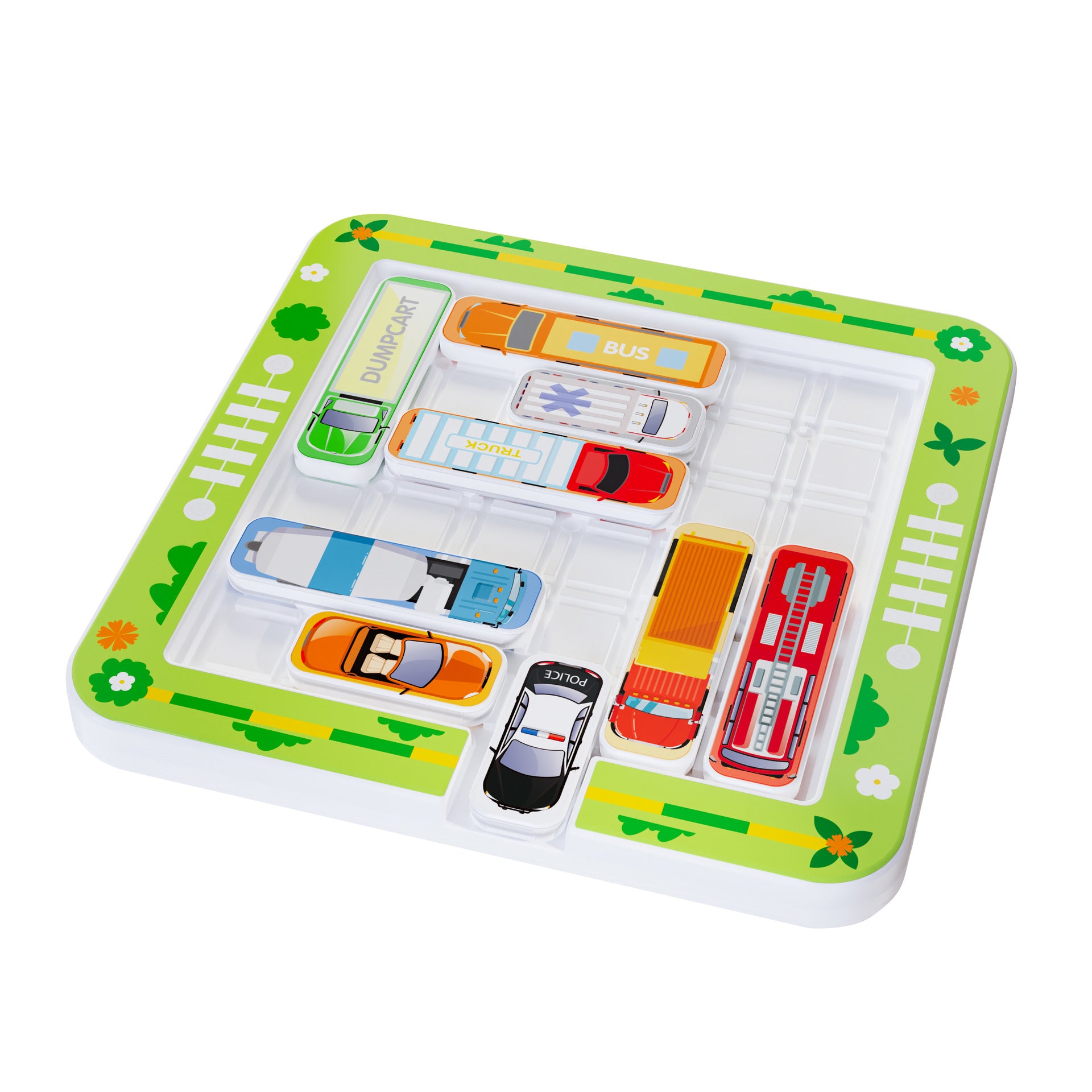 Juguete de lógica con coches deslizables tipo rompecabezas para niños