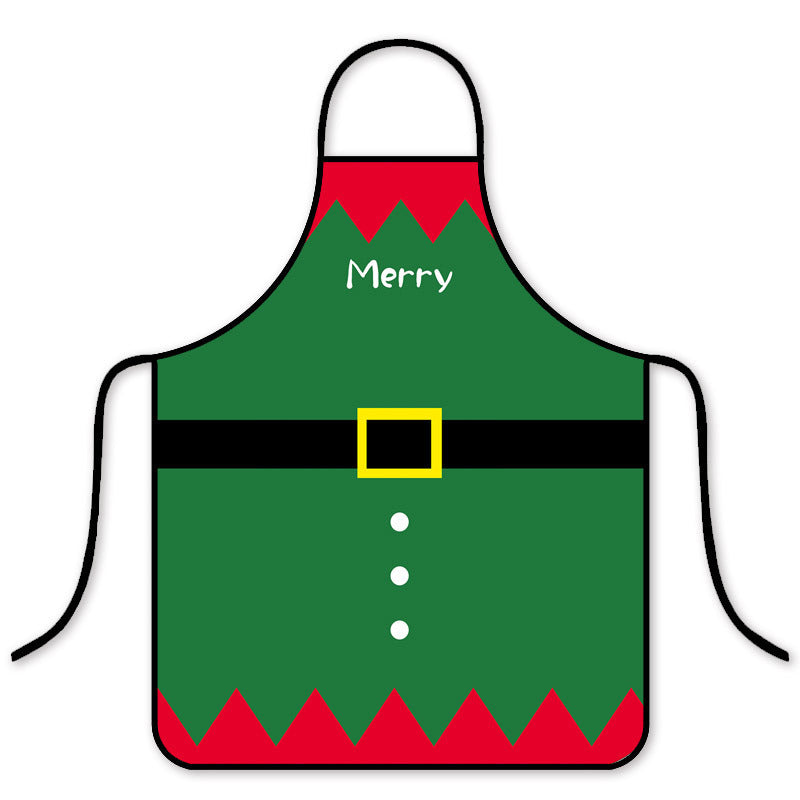 Digital Christmas Print Apron for Kitchen: Oil and Stain Resistant