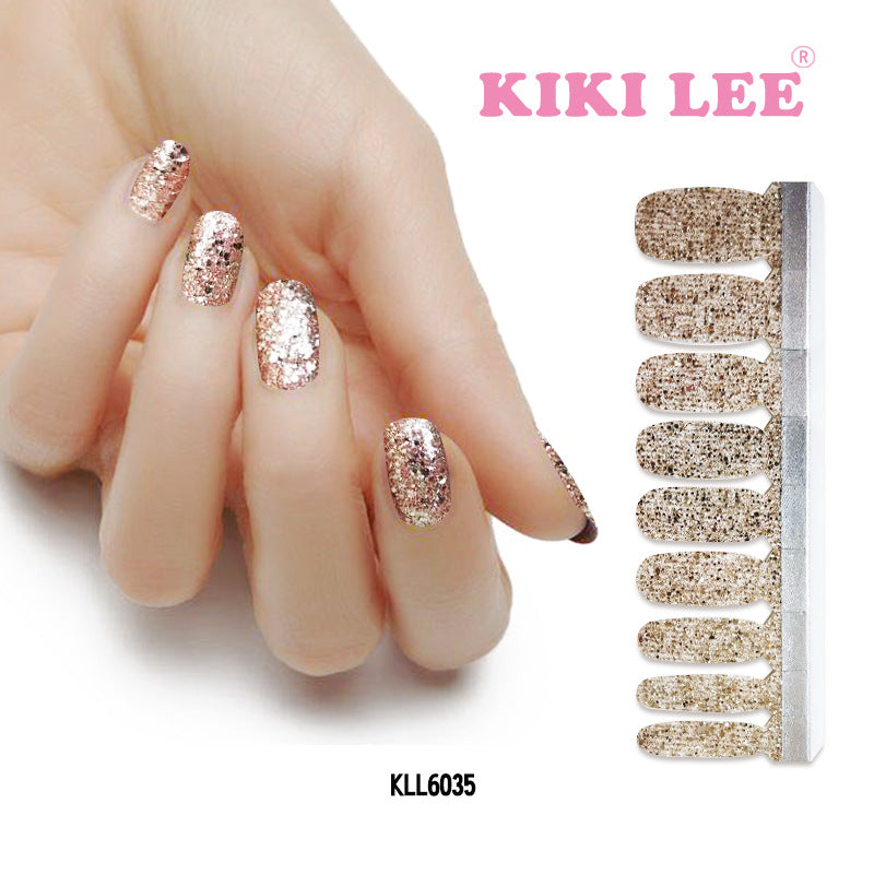 KIKILEE Stickers para Uñas: Pegatinas Completas con Efecto Esmalte y Brillo, Fáciles de Aplicar