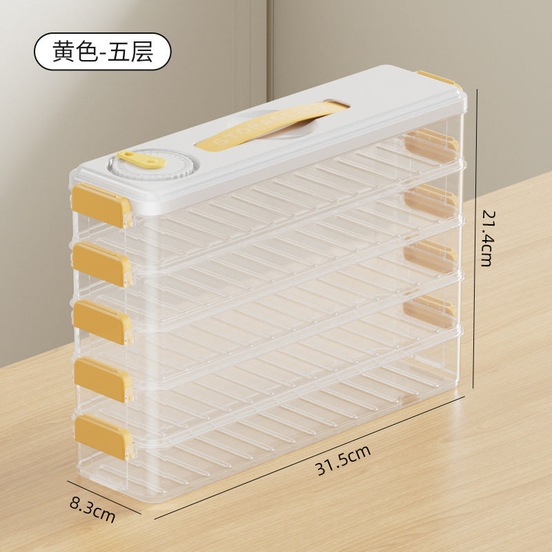 Caja de almacenamiento para dumplings congelados: recipientes de grado alimenticio para nevera y organización