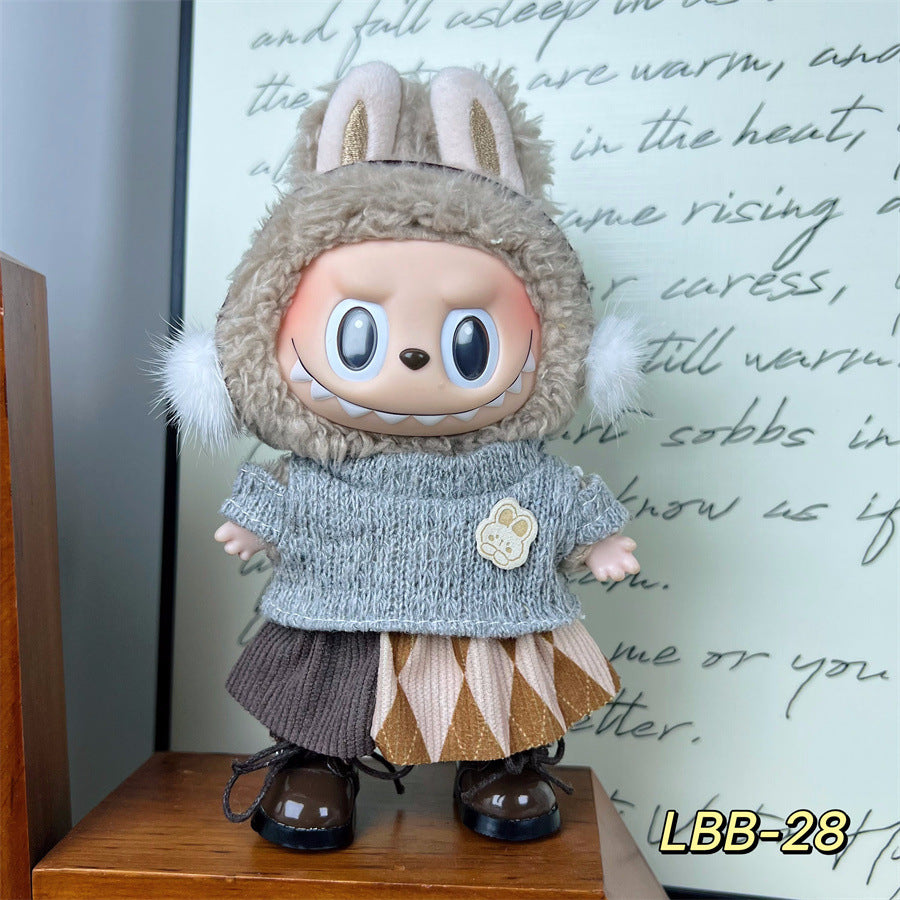 Ropa Divertida para Labubu de 17 cm – Accesorios con Diseños Tiernos para Muñecas (Muñeca no incluida)