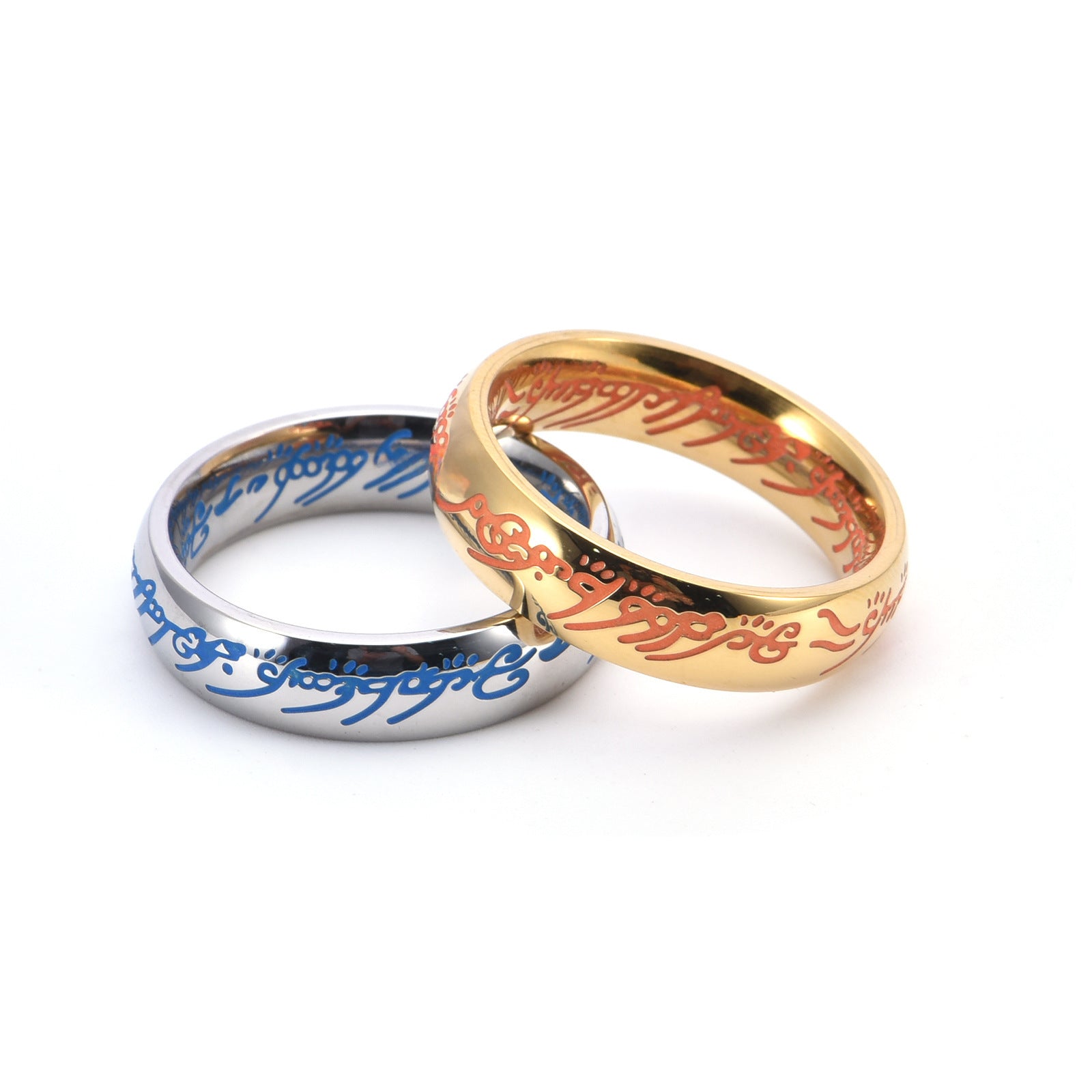 Anillo del Señor de los Anillos – Brilla en la Oscuridad con Inscripción Fantástica.