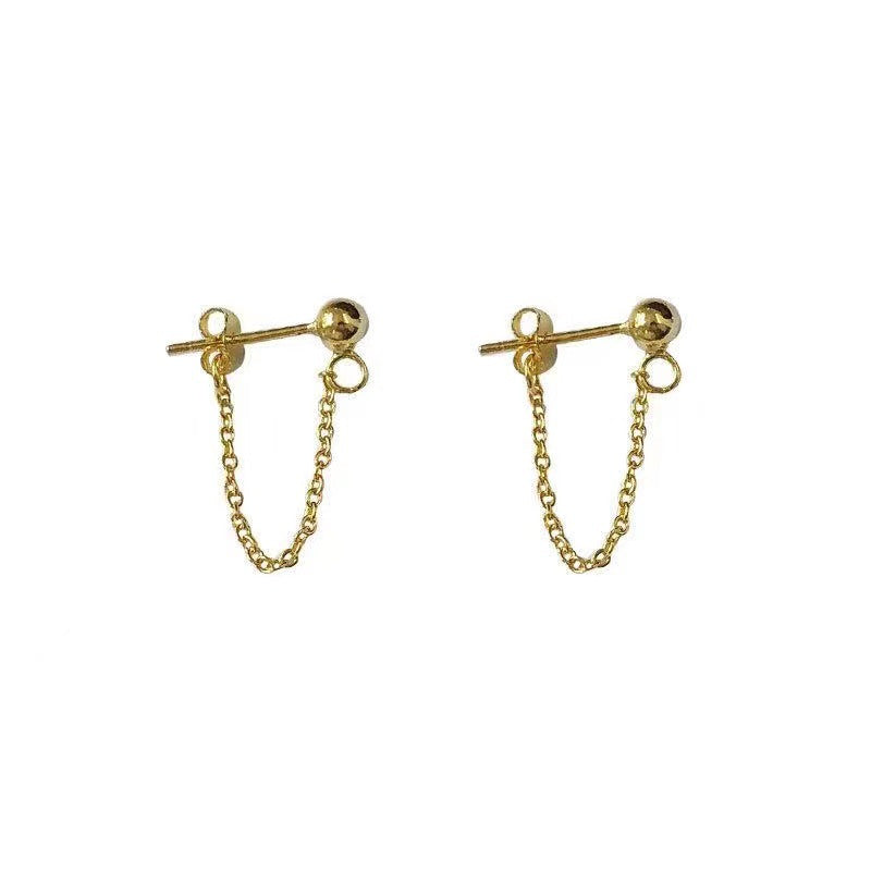 Aretes de Cadena en Plata 925 – Estilo Ear Jacket para Mujer