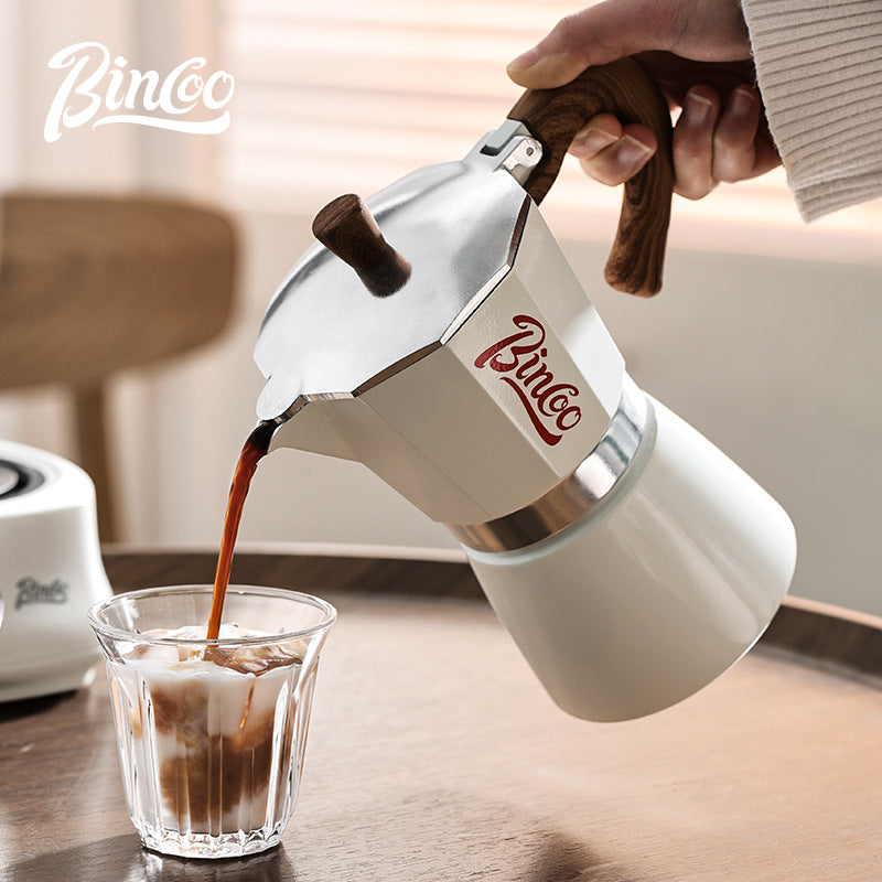 Bincoo: Elegante Cafetera Moka para Casa - Máquina de Café Espresso, Ideal para Preparar Café Concentrado y Manualmente