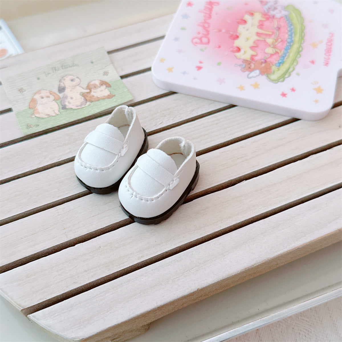 Zapatillas de lona para muñecas de 17 cm: Labubu, muñeca de algodón de 10 cm, color negro y blanco, con cordones