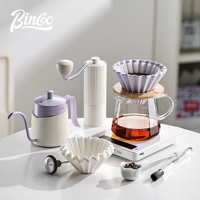 Juego de Cafetera Bincoo: Tetera de Válvula Fina para Preparar Café Americano en Casa