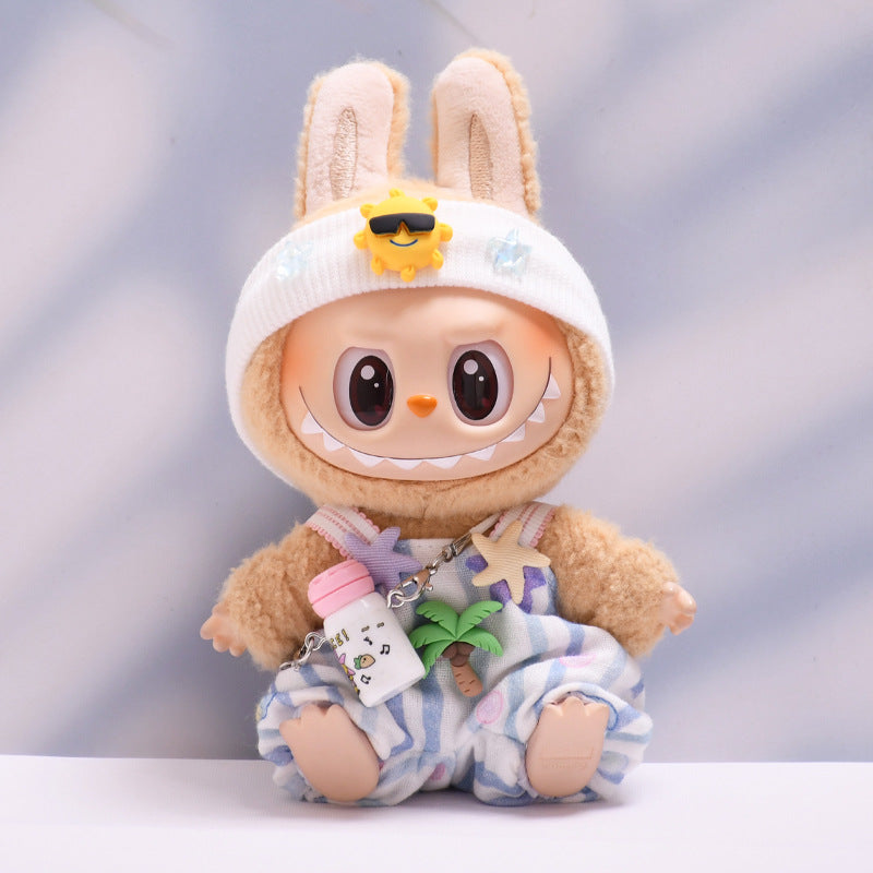 Ropa de Playa para Muñeca Labubu 17 cm – Set con Mini Termo y Accesorios (Muñeca No Incluida)