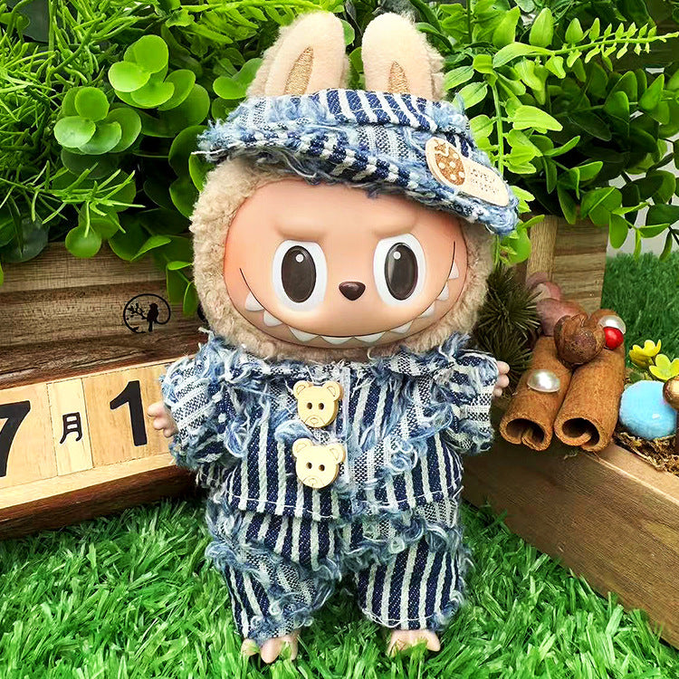 Playeras Streetwear para Muñecos Labubu – Ropa Urbana para Muñecas de 17cm (Muñeca no incluida)