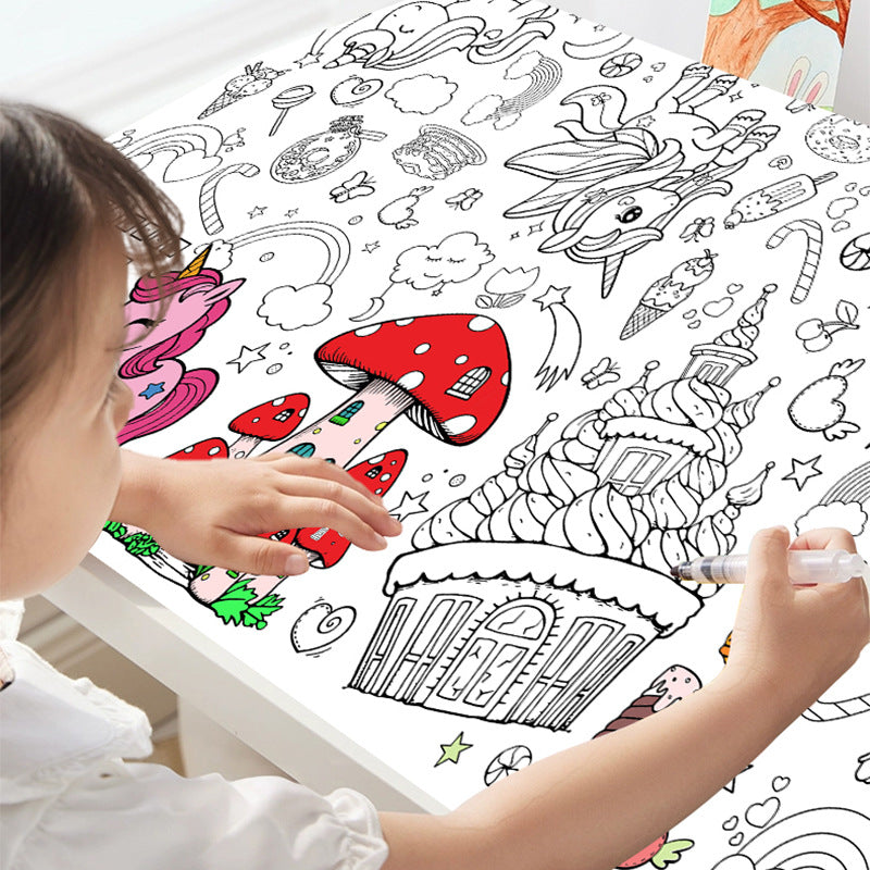 Papel Adhesivo Infantil para Colorear y Pintar – Murales Decorativos en Varios Diseños
