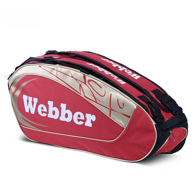 Bolsa Deportiva con Doble Correa y Espacio para 6 Raquetas de Badminton