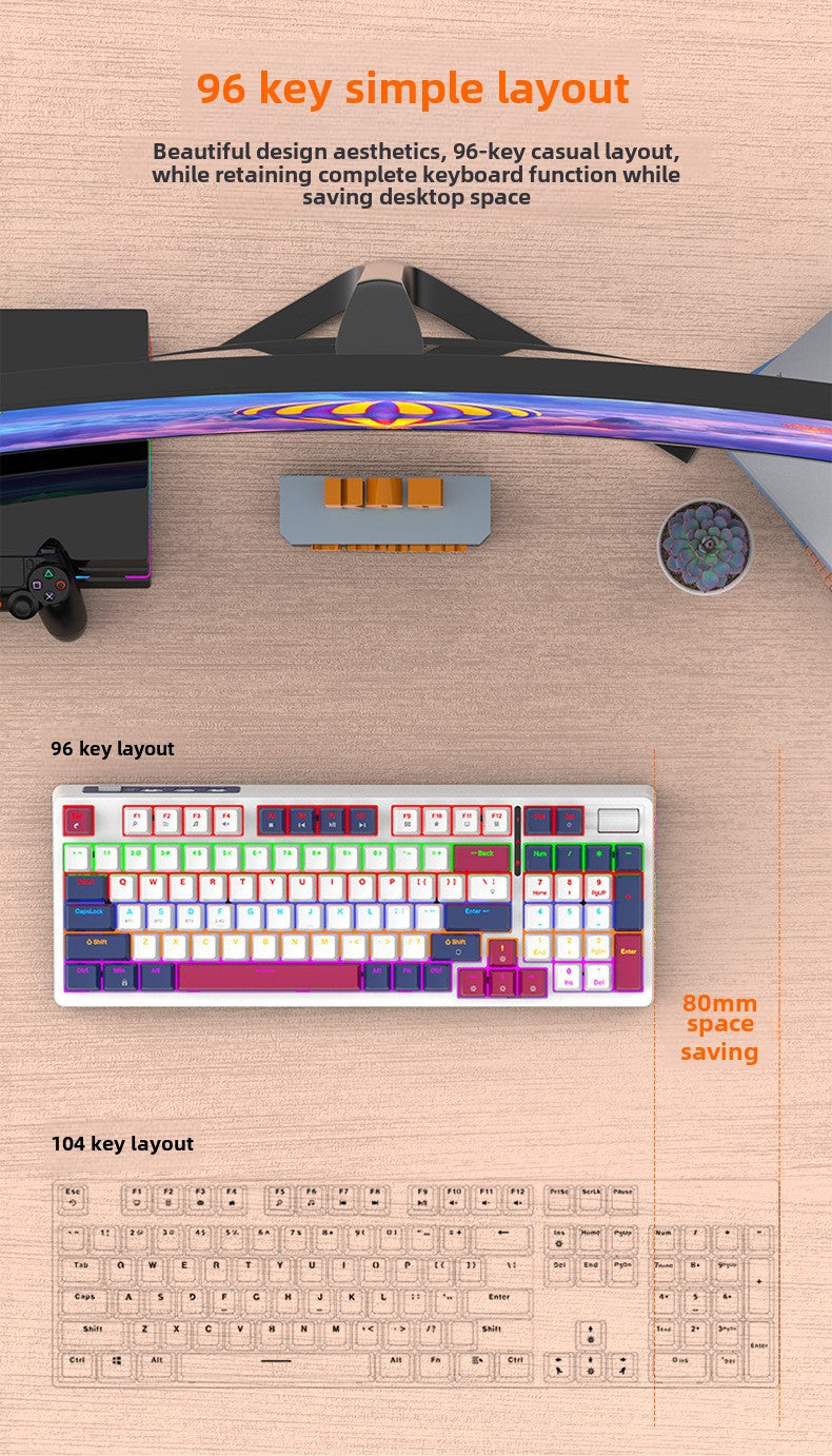 Teclado Mecánico Inalámbrico K95: 2.4G, Bluetooth, Tres Modos, Hot-Swap, Estructura Gasket para Juegos