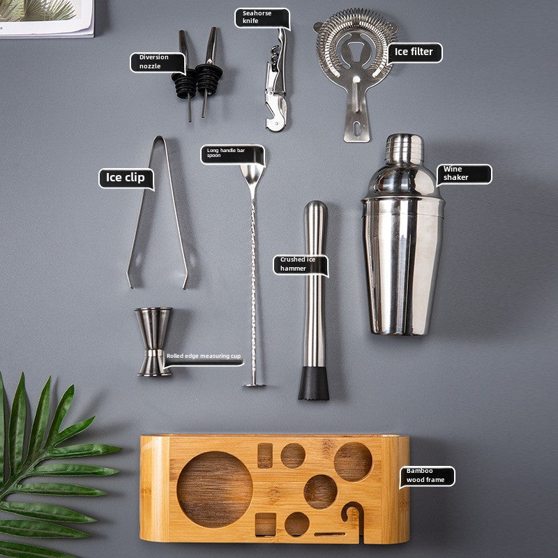 Set de Herramientas de Coctelera de Acero Inoxidable: Shaker, Jarras y Utensilios para el Hogar y Bar