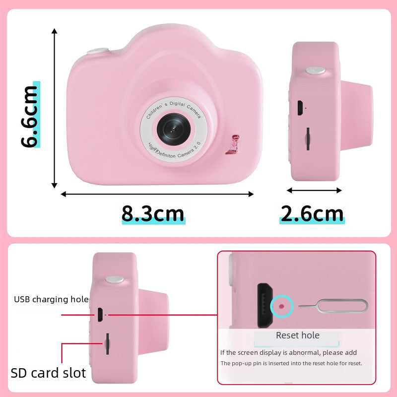 Cámara Infantil A3: Cámara Digital de Cartón, Grabadora Portátil y Cámara de Deportes