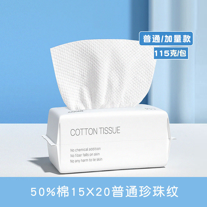 Toallas Faciales Desechables de Algodón: Paños Suaves y Gruesos para Limpieza, Secado y Cuidado Facial, Tipo Extracto