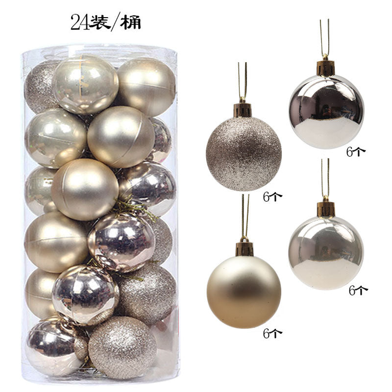 Bolas Navideñas Decorativas de Plástico con Acabado Metálico en Varios Colores